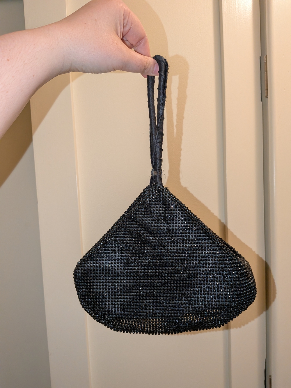 INC International Concepts Black Shine Wristlet Mini Bag